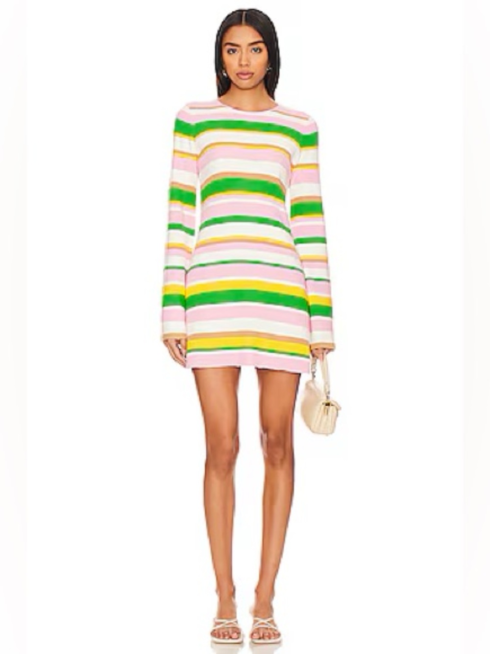 Show Me Your Mumu Away Mini Dress in Multi Rib Knit XL NWT